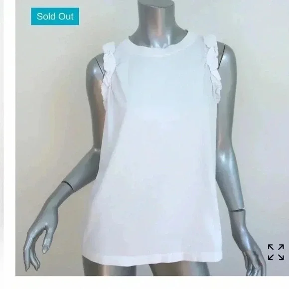 Victoria Victoria Beckham White Twist Armhole Tank - Picture 4 of 7